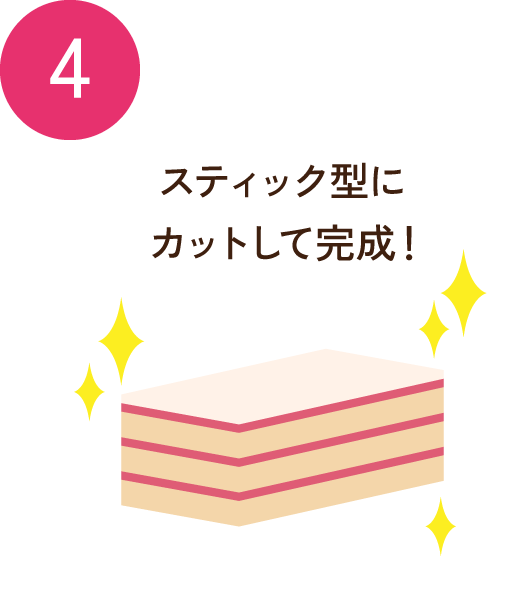 4 スティック型にカットして完成！